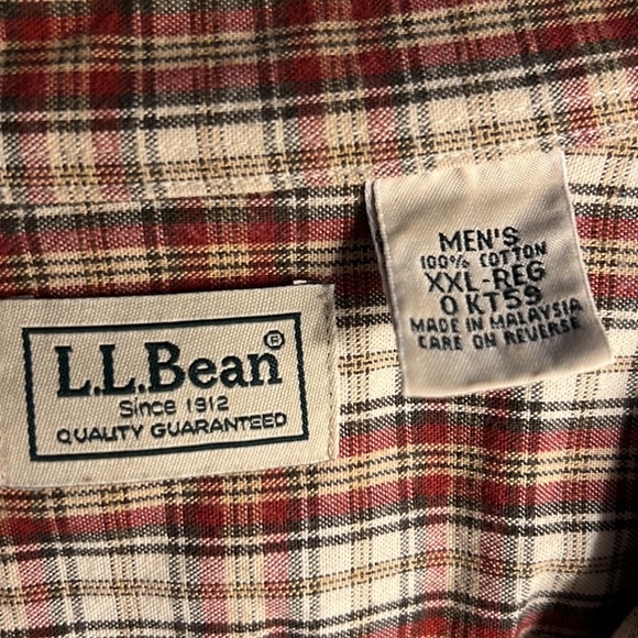 LL Bean Short Sleeve Button Down Shirt - Picture 3 of 3
